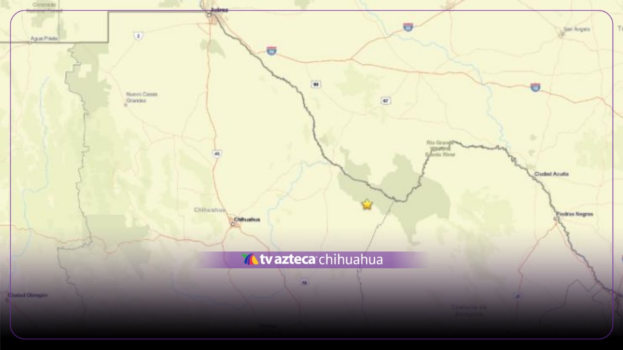 Reportan sismo de magnitud 3.0 cerca de Manuel Benavides, Chihuahua
