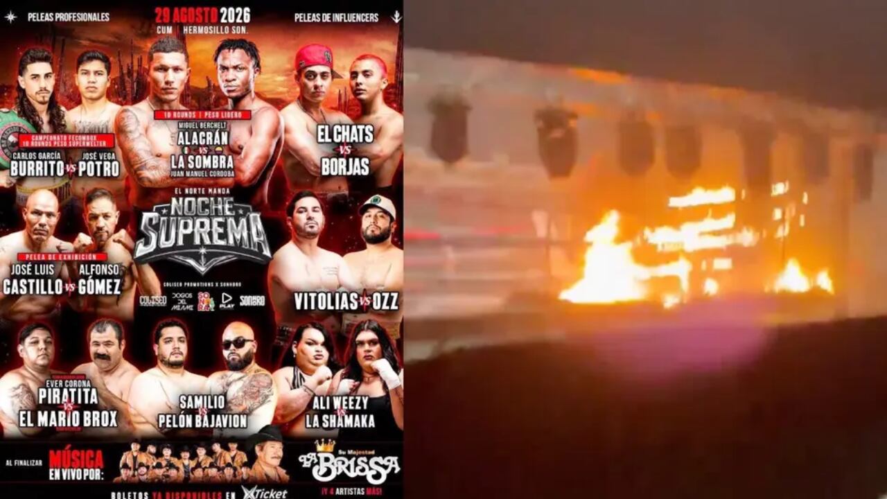 VIDEO: sujetos armados revientan evento de box de influencers en Hermosillo
