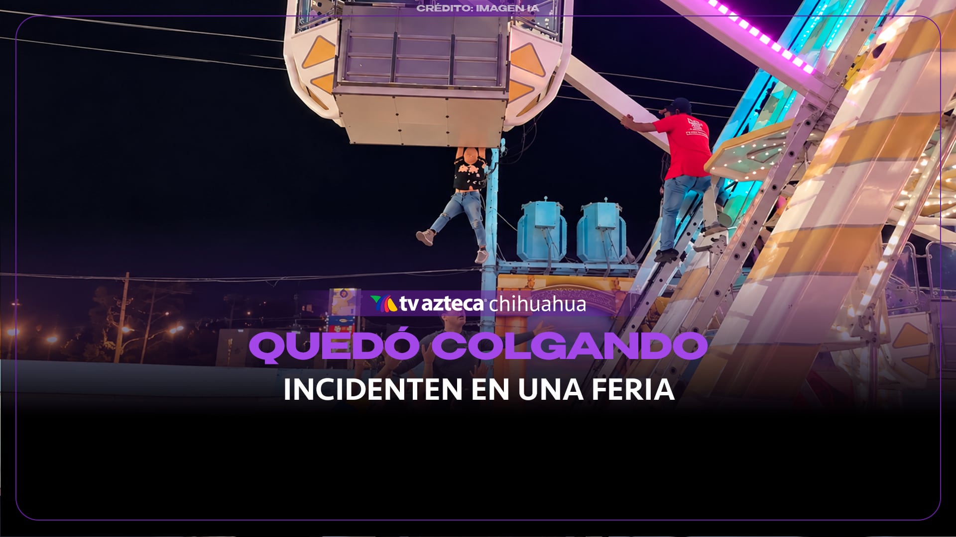 VIDEO: niño queda colgando de una Rueda de la Fortuna en Torreón