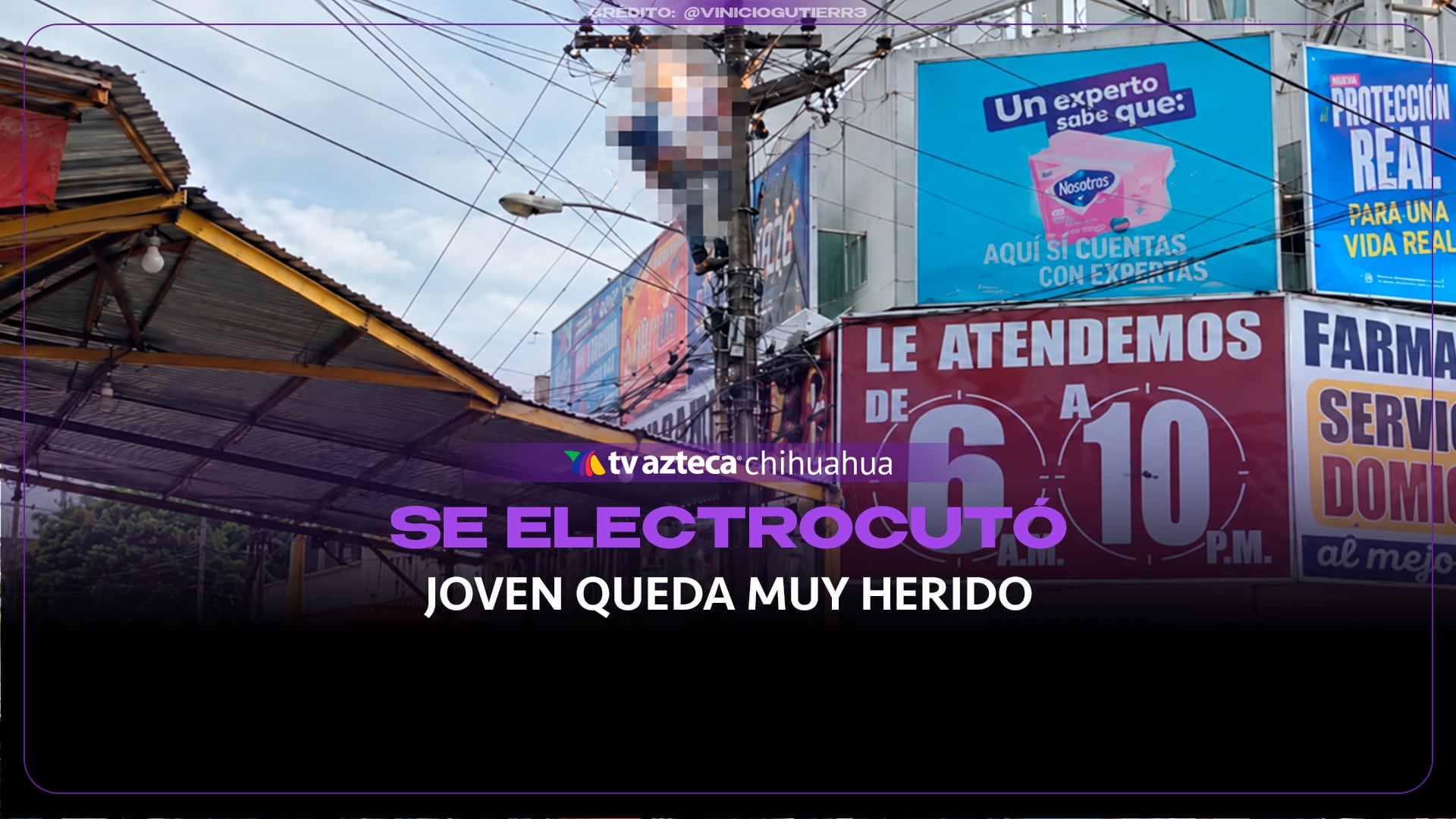 Trabajador de 20 años recibe descarga eléctrica mientras instalaba una valla publicitaria en Guatemala