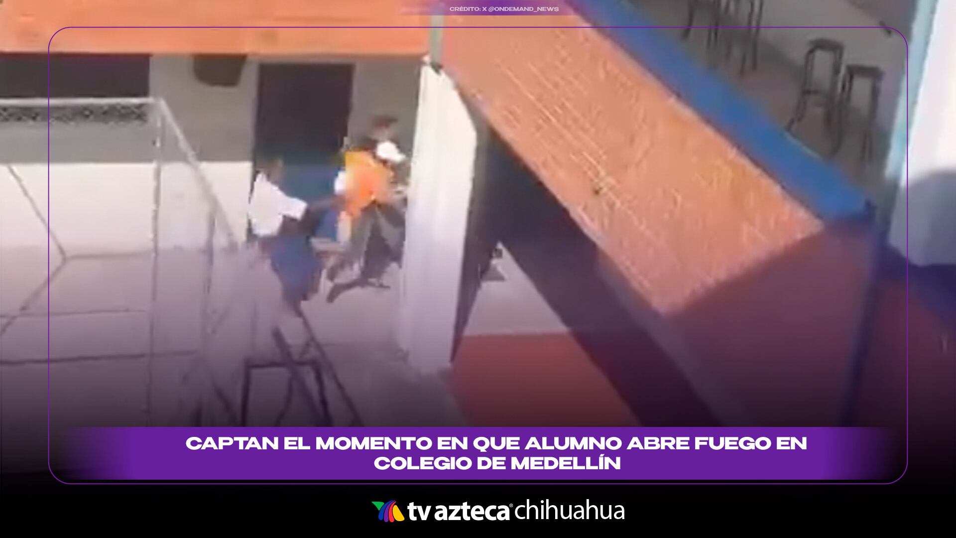 Video: estudiante armado dispara dentro de colegio en Medellín y causa alarma